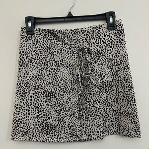 Leopard Print Mini Skirt